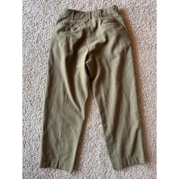 Vintage Wool Olive Green Military OG Fatigue 31x32 Pants - Picture 7 of 10